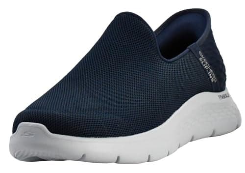 Skechers Men's Go Walk Flex No Hands Hands Free Slip-Ins Sneaker, Navy, 11