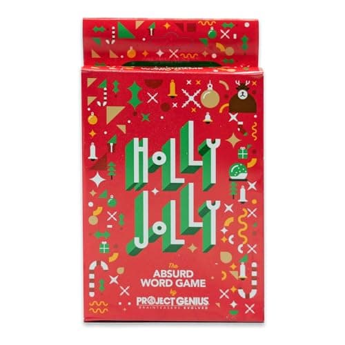 Holly Jolly A Holiday Themed Absurd Word Game 50 Festive Rhymes to Guess Christmas Card Game Fun Festive Stocking Stuffers Project Genius
