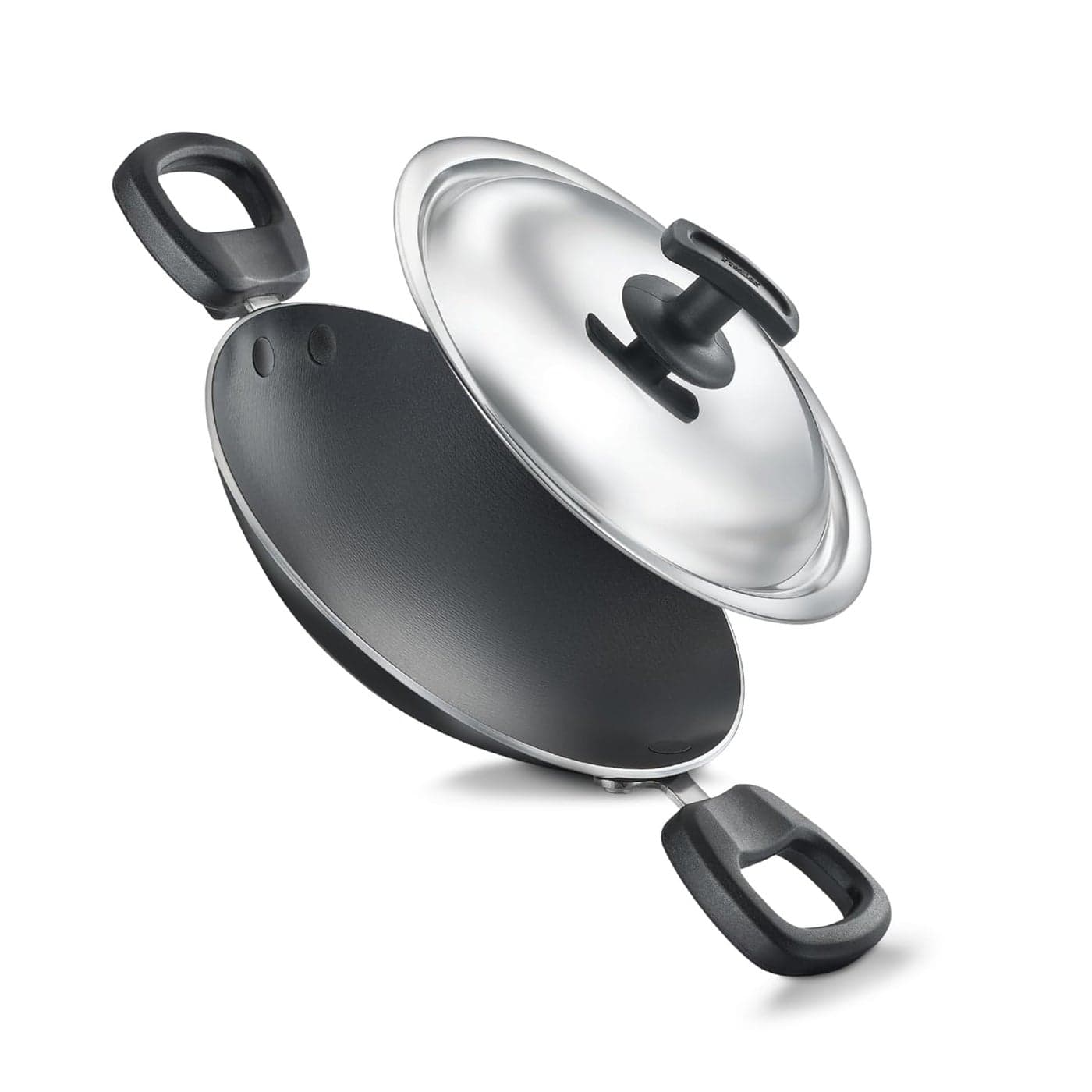 Judge by Prestige Everyday Appachatty with Lid 08 L Capacity 20 Cm Diameter AluminiumNonStick Black
