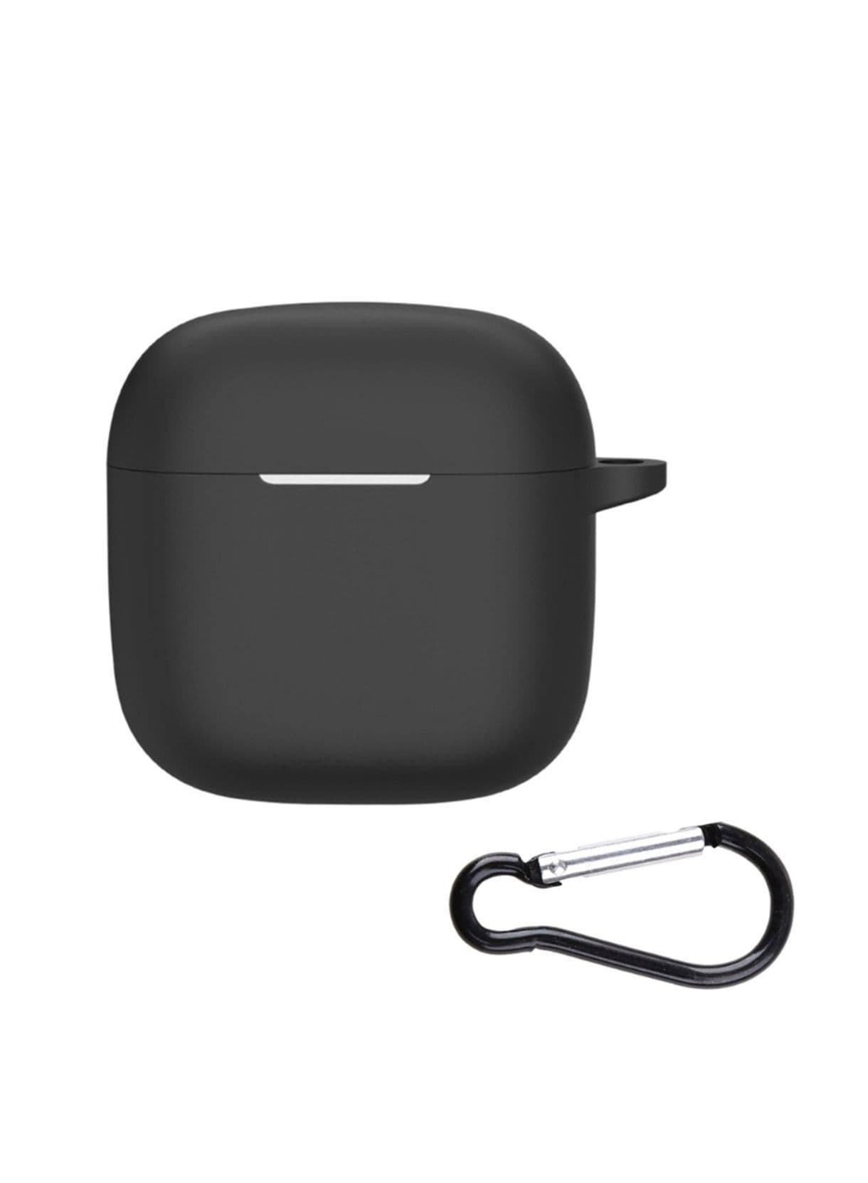 Silicone Carrying Case Earphone Shell Compatible with Huawei FreeBuds SE 2 Protective Scratch Cover with Carabiner (Black)