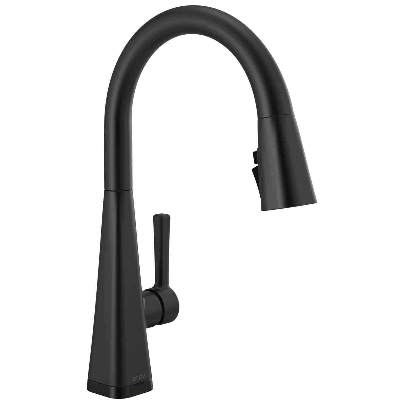 Delta Lenta Touchless Kitchen Faucet with Touch Technology Matte Black Kitchen Sink Faucet with Pull Down Sprayer Single Hole Matte Black 19802TLZBLDST