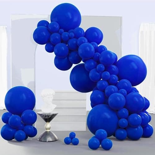 PartyWoo Blue Balloons 140pcs Different Sizes of 18 12 10 5 Inch Navy Blue Balloon Arch Kit Garland for Birthday Gender Reveal Baby Shower Graduation Retirement Bachelorette Party Decorations BlueY59