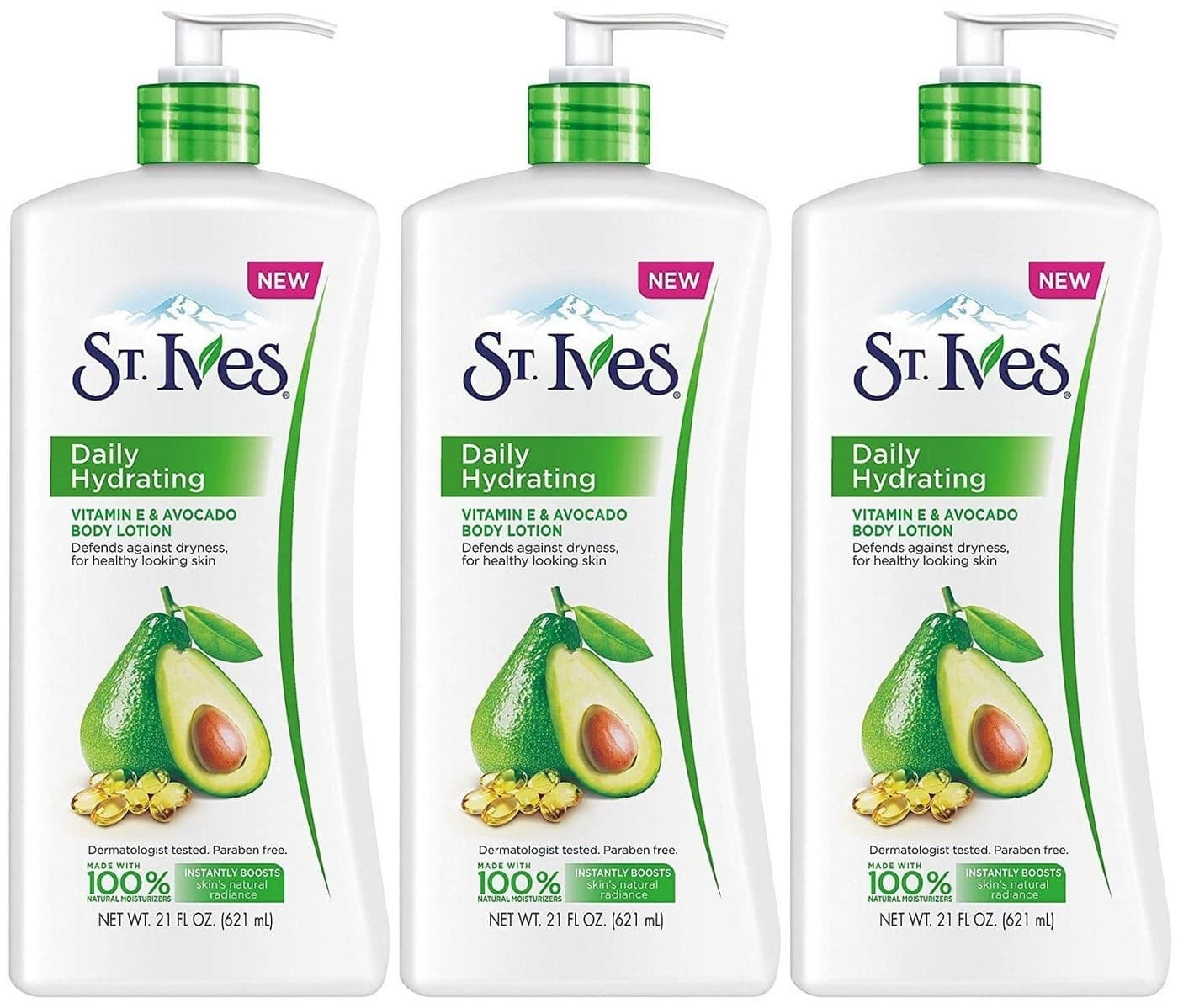 St Ives Daily Hydrating Vitamin E Avocado Body Lotion 21 Ounce Pack of 3