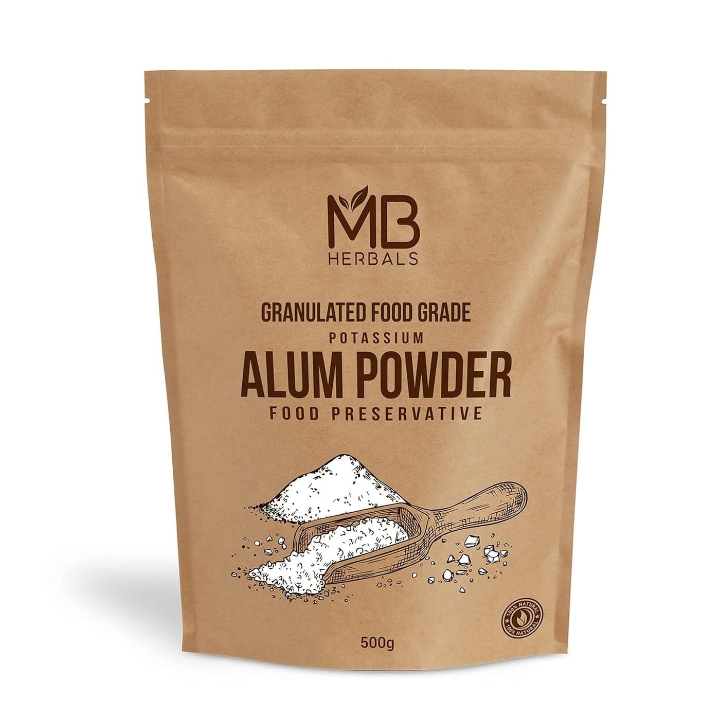 MB Herbals Alum Powder 500 Gram Fitkari Powder For Skin Care Water Purification After Shave Deodorant