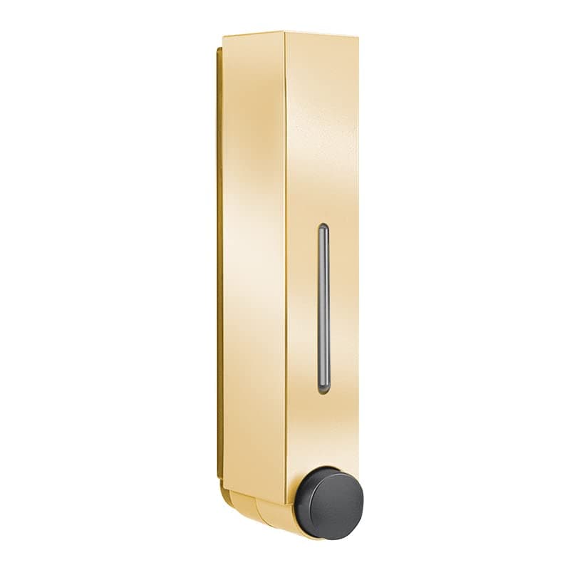 Liquid Soap Dispenser Wall Mount 1 Chamber Bathroom Shower Pump DispenserPress Manually Lotion Soap Dispenser Use for Shampoo Soap Conditioner Shower Gel for Bathroom Kitchen Hotel Gold