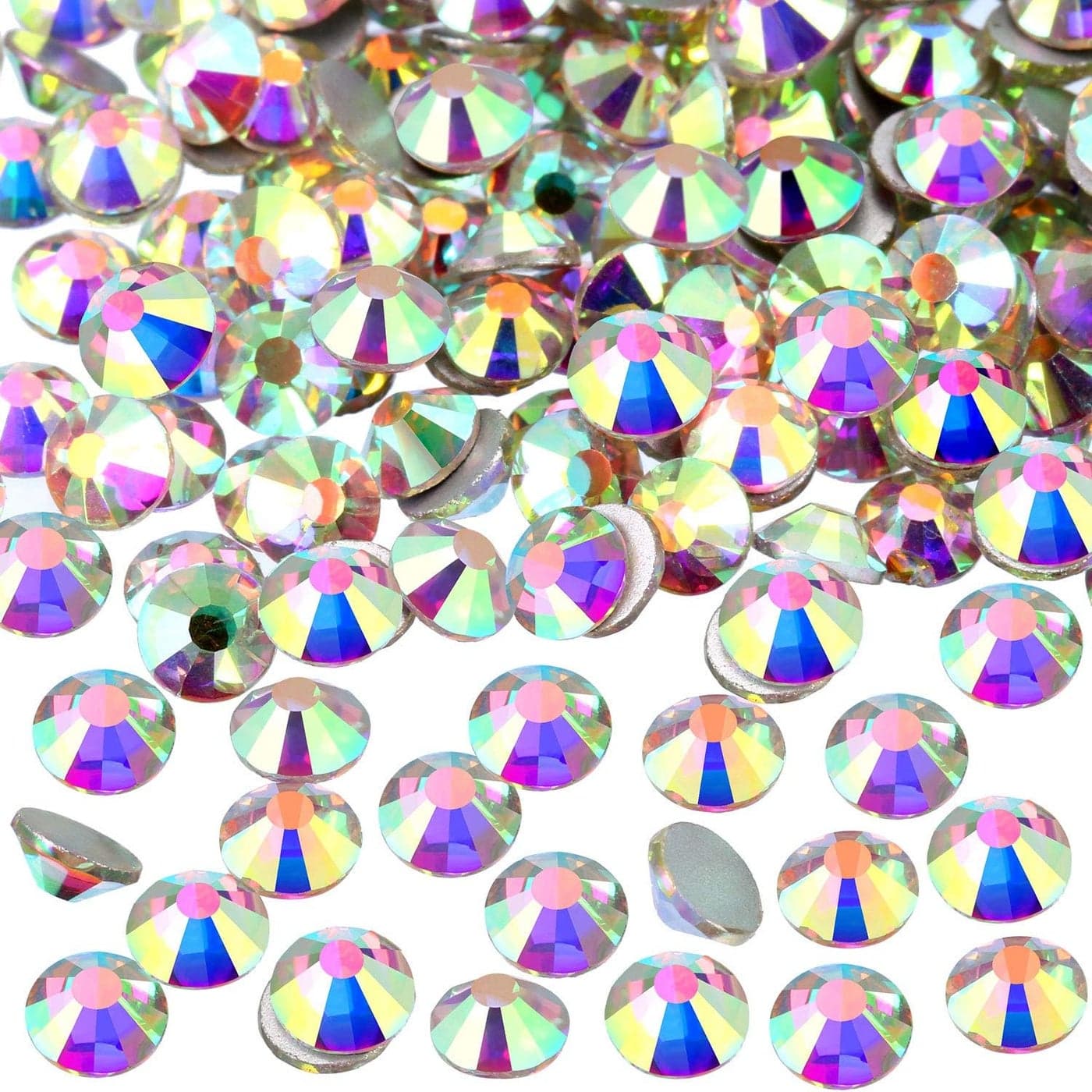 1440 Pack Crystal Flat Back Rhinestone Round Diamante Gems NonSelfAdhesive Crystal AB 5 MM