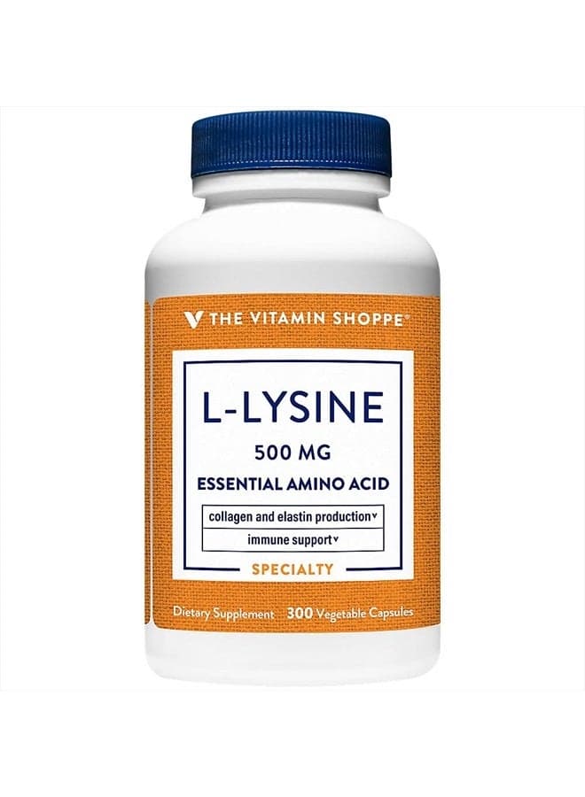 L-Lysine 500MG Once Daily (300 Capsules)