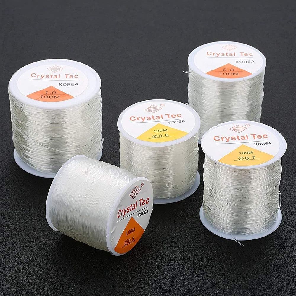 Diy Crafts 13168 Crystal Tec Korea Diy Beading Stretch Cords Elastic Line Jewelry Making Supply Wire String Jeweleri Thread, Pack of 2 Roll (Multicolor)