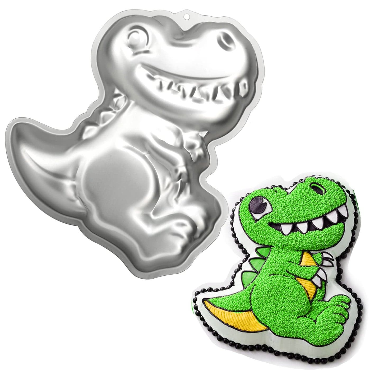 Dinosaur Shape Cake Pan 3D Birthday Cake Pan Aluminum Alloy Cake Molds Nonstick Baking Tools