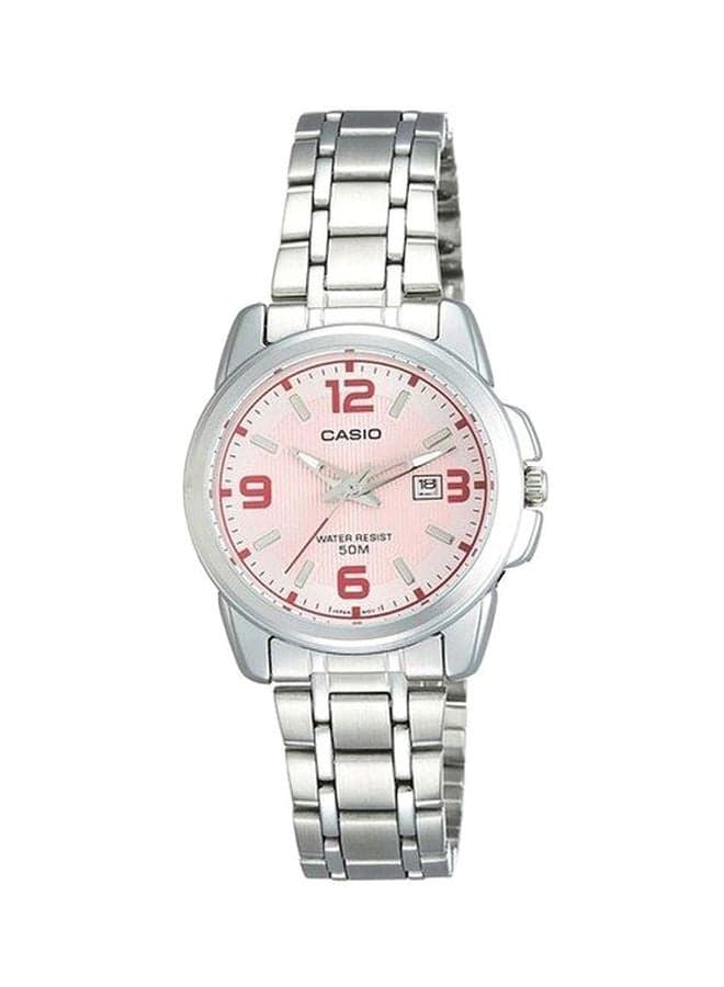 Women Stainless Steel Analog Wrist Watch LTP-1314D-5AVDF - 37 mm - Silver
