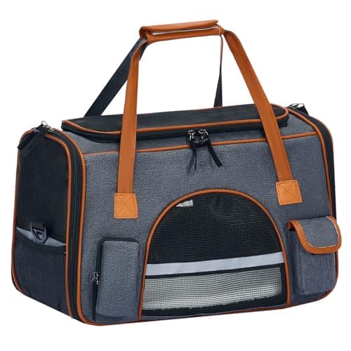 Pesen 18x11x11 Inches Cat Carrier Fits Pets Up to 16 lbs AntiCollapse Design Multiple Storage Pockets Cat Carrier Soft Ideal for Medium Cats Puppy Rabbits and Other Small Animals