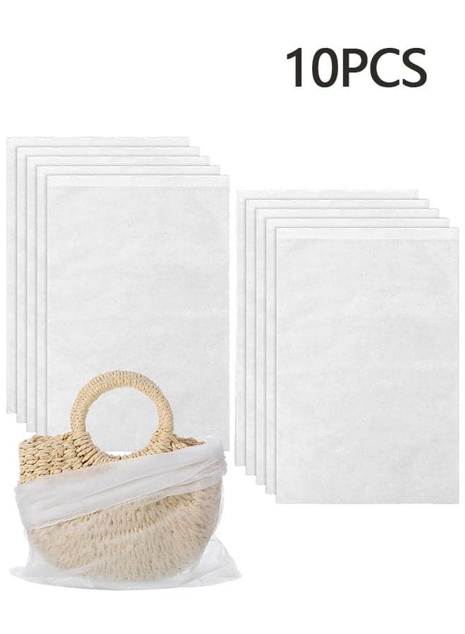 10 Pcs 48x32cm Non-Woven Drawstring Dust Bags, Multi-Purpose Travel Storage Organizer for Handbags, Purses, Shoes & Boots