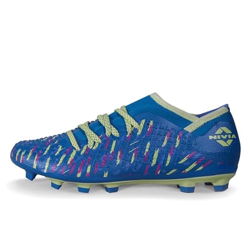 Nivia ASHTANG 2.0 Football Studs for Men, High-Performance Football Shoes, Soccer Studs, Football Sports Shoes, (Core Blue), UK10