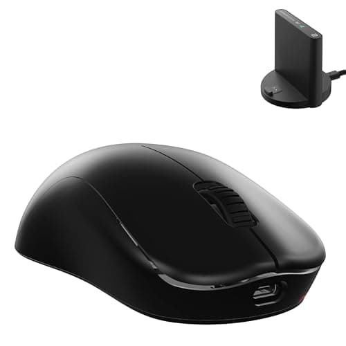 BenQ Zowie U2-DW Wireless Symmetrical Gaming Mouse for Esports (Medium)|60g Lightweight|4000Hz Polling Rate with Enchanced Receiver|Driverless Plug & Play - 7 Buttons |PAW 3950 Sensor |Extra Skates