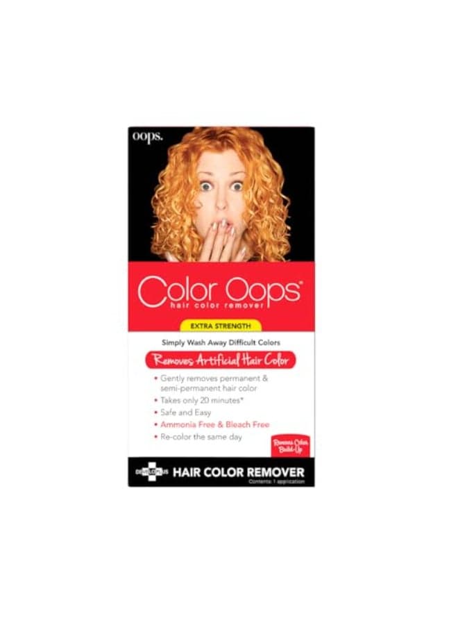 Color Oops Extra Strength Hair Color Remover 1 Application Hair Dye Remover Processes in 20 Minutes Safely Removes Permanent SemiPermanent Dye Ammonia Bleach Free