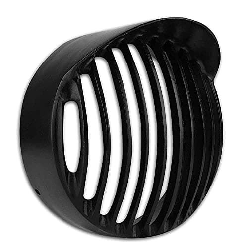 VTRUST Complete Metal Bullet Headlight, Taillight, Indicators Grills Set Compatible with Royal Enfield Bullet Classic 350 & 500 CC, Set of 8, Black with Cap