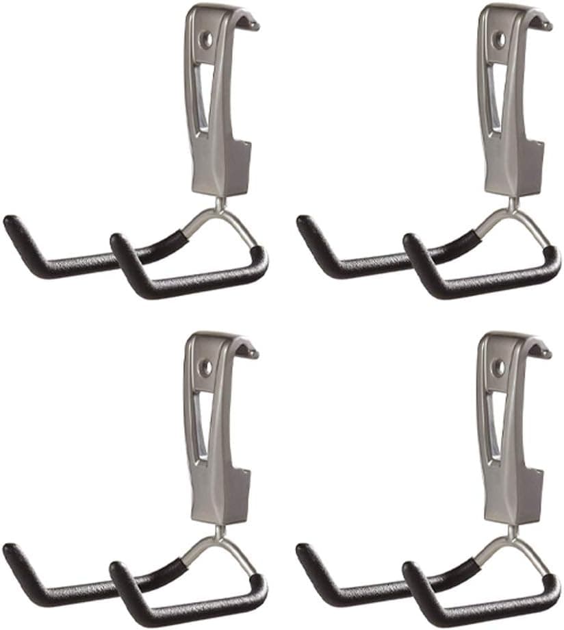 Rubbermaid 1784456 FastTrack Wall Mounted Rope Hose or Tool Garage Storage Utility Hook Supports Up to 25 Pounds Each 4 Pack