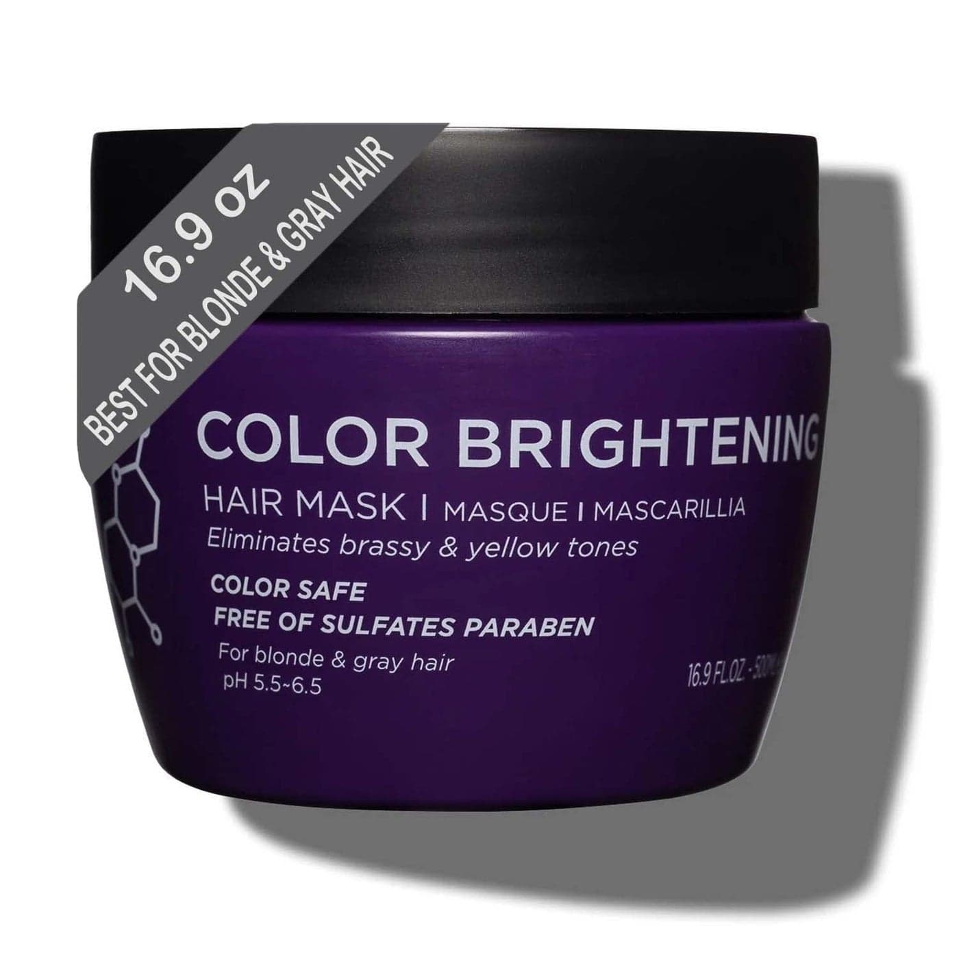 Luseta Purple Hair Mask 169 Oz Deep Conditioner for Color Treated Hair Neutralizes Unwanted Yellow Tones and Removes Brassine for Blond and Gray hair Sulfate Paraben Free