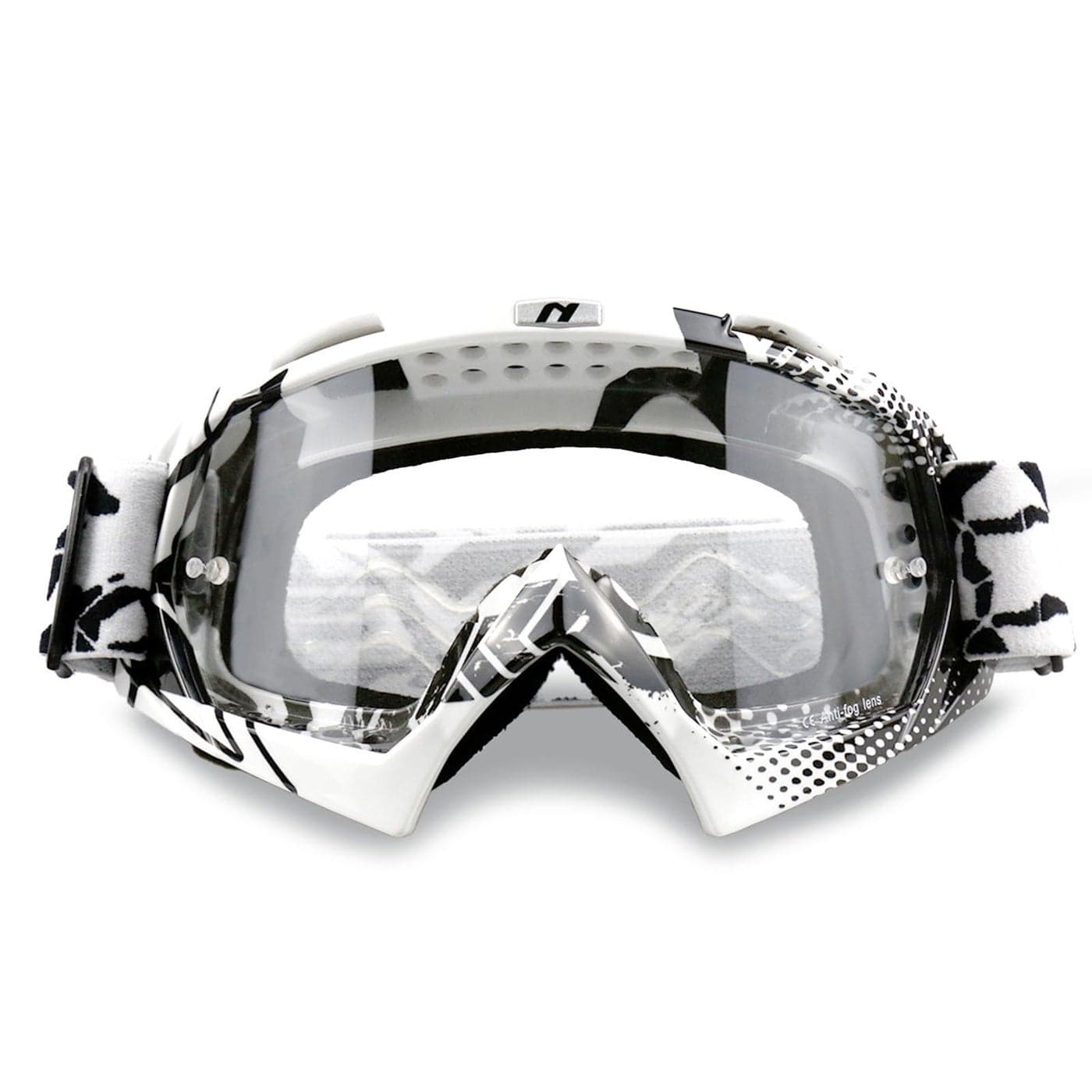 NENKI Dirt Bike Goggles Anti Fog Goggles for Dirt Bike Riding ATV Motocross Goggles for Women Men Adult Motorcycle MX Goggles Racing Goggles UV Protection Clear Lens