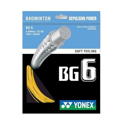 YONEX BG 6 Badminton String - Yellow (379)