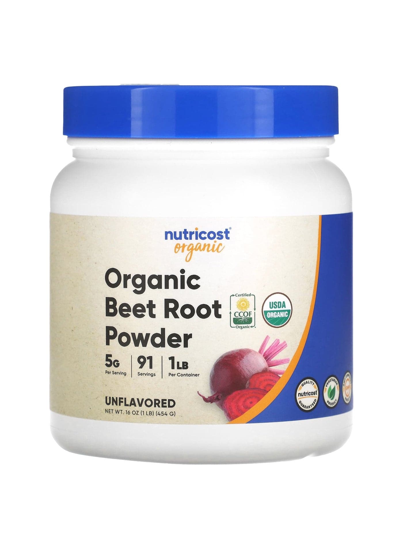 Organic Beet Root Powder, Unflavored, 16 oz (454 g)