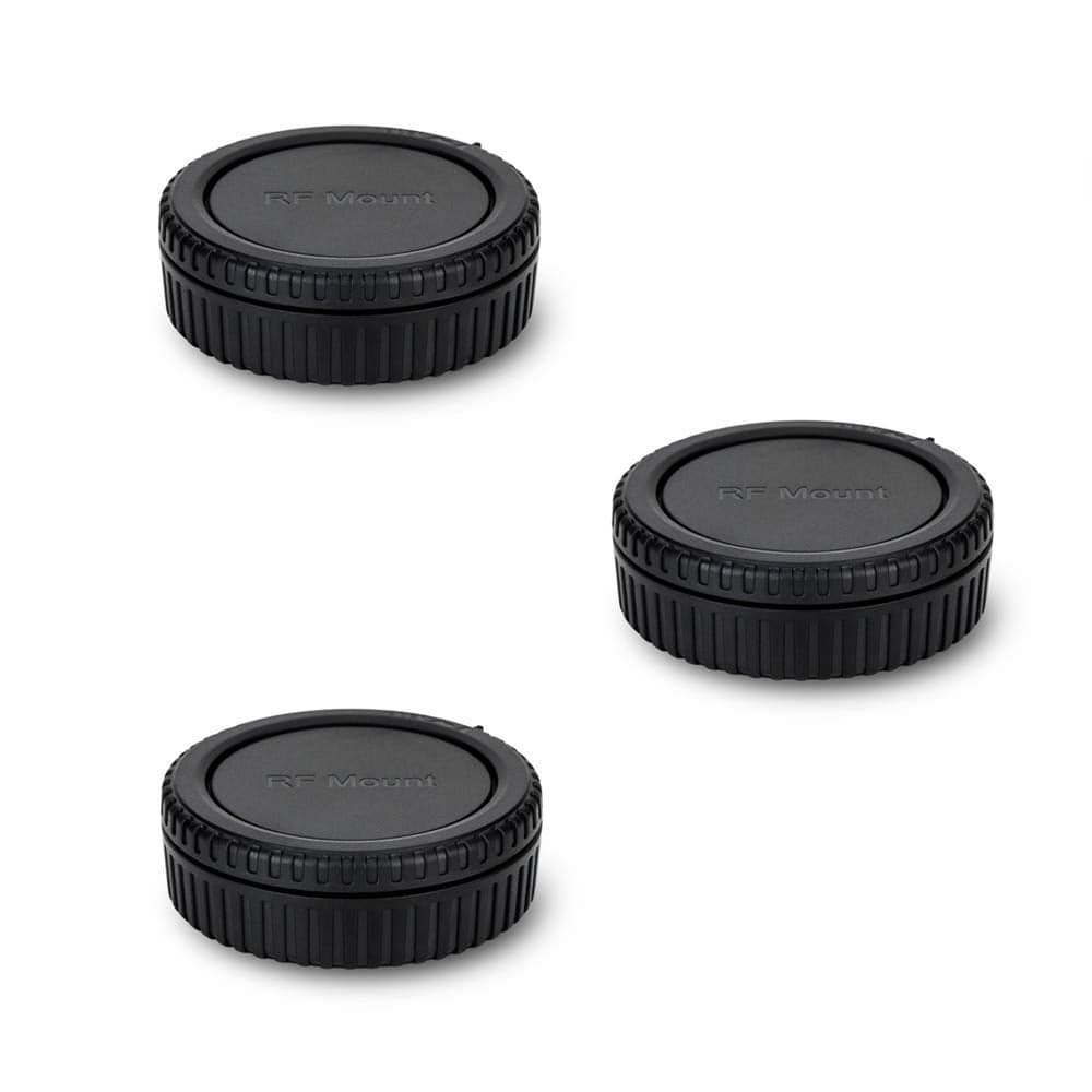 Rear Lens Cap & Body Cap Cover for Canon RF Mount Mirrorless Camera EOS R100 R50 R10 R8 R7 R6 Mark II R6 R5C R5 Mark II R5 R3 R RP Replace RF Rear Lens Cap & R-F-5 Body Cap -3 Packs