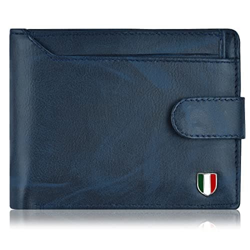 GIOVANNY Faux Leather Men's Wallet (Blue-BLUTNSCRD)