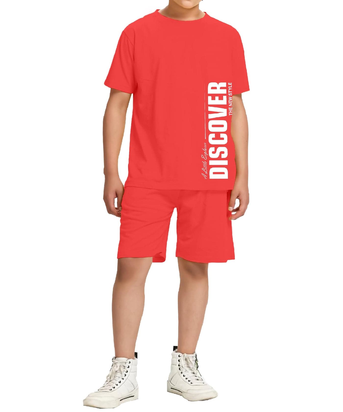 KYDA KIDS® Boys 100% Pure Combed Cotton Co-ord Clothing Set Premium Printed T-Shirt & Shorts | Relaxed Fit Summer Outfit for Kids