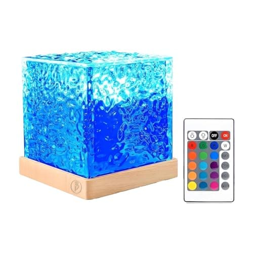 BTfash Water Ripple Night Light, Romantic Warm Ocean Wave Effect, Crystal Astronomy Night Table Lamp for Bedroom, LED Projection Lamp (Water Ripple)