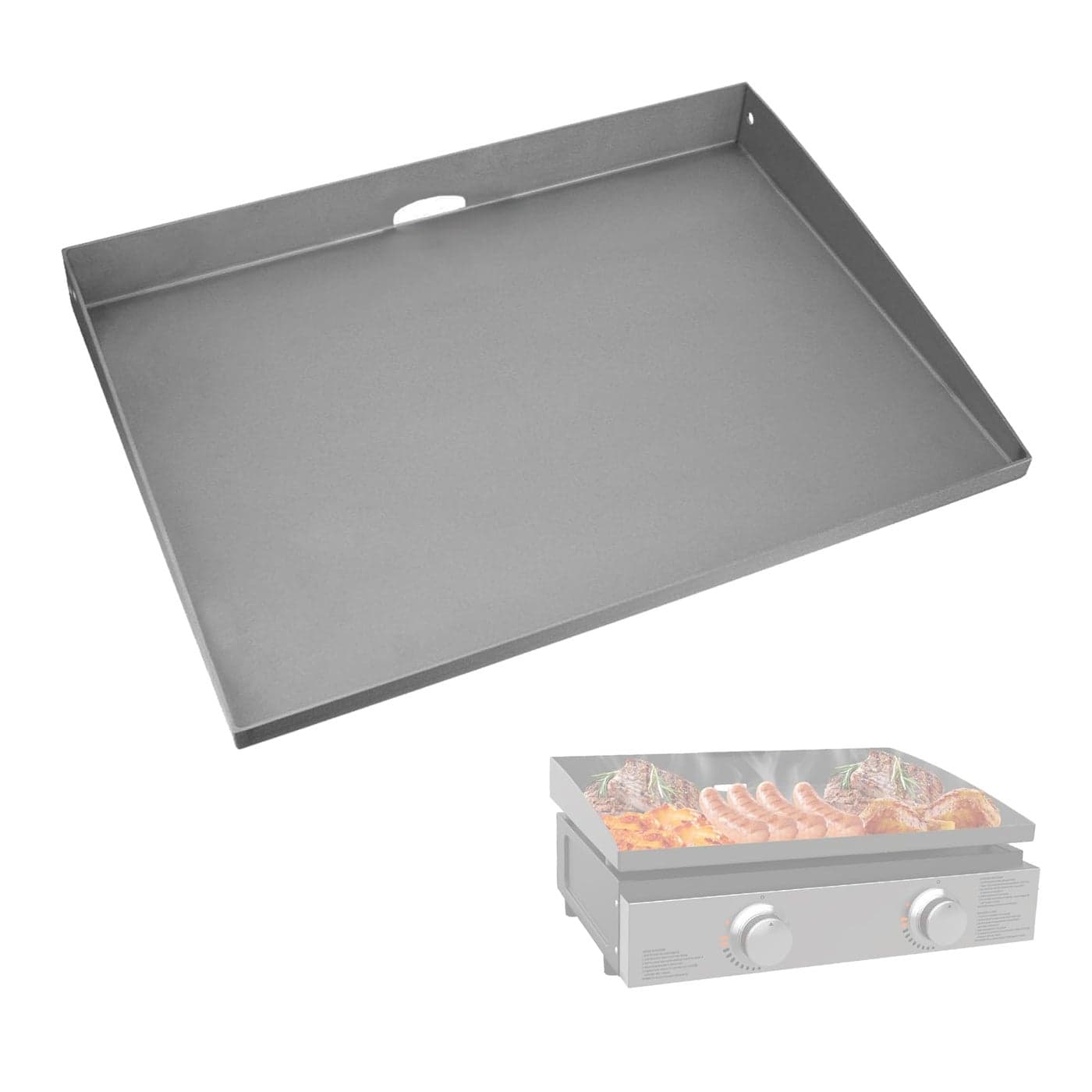 SafBbcue 22 inch Griddle Replacement Flat Top for Blackstone 22 inch Tabletop Griddle with Rear Grease System for Blackstone 22 Grill 1813 1666 1891 1833 1840 1842 2166 1895 Grill Replacement Top