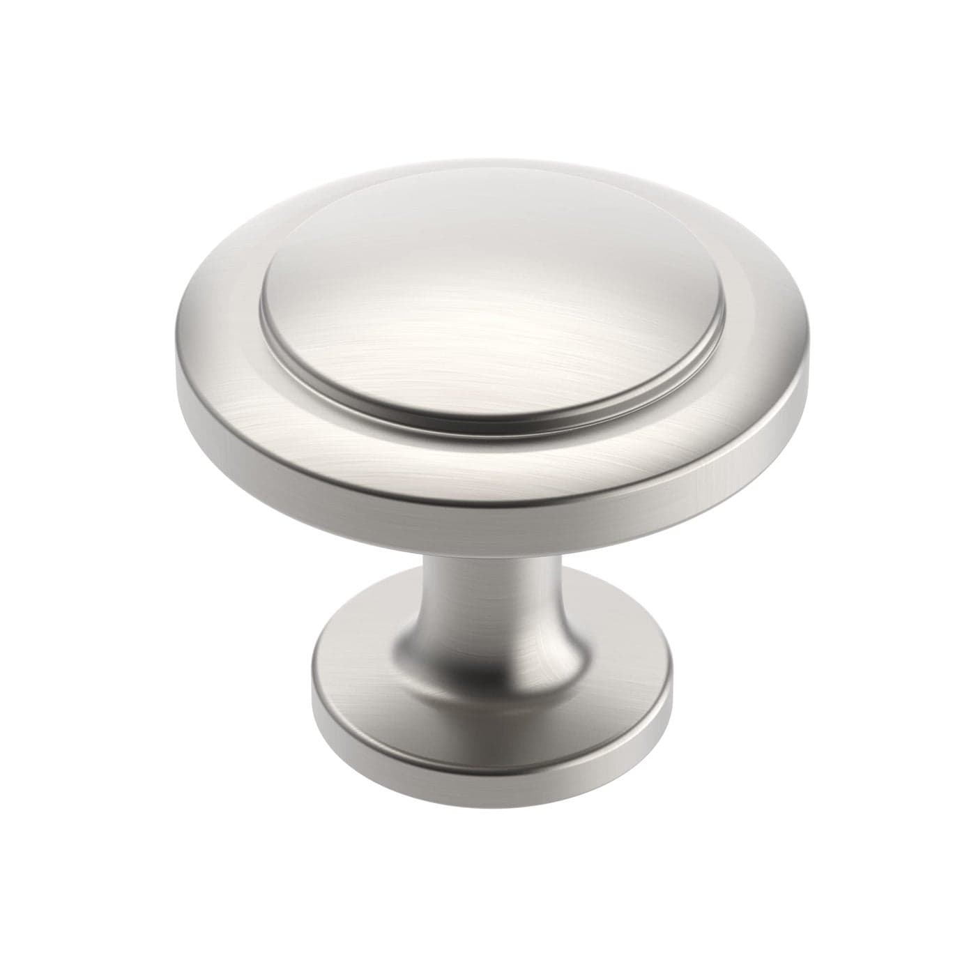 Alzassbg 10 Pack Brushed Satin Nickel Cabinet Knobs 114 Inch Diameter Round Kitchen Knobs for Cabinets and Drawers AL6012SN