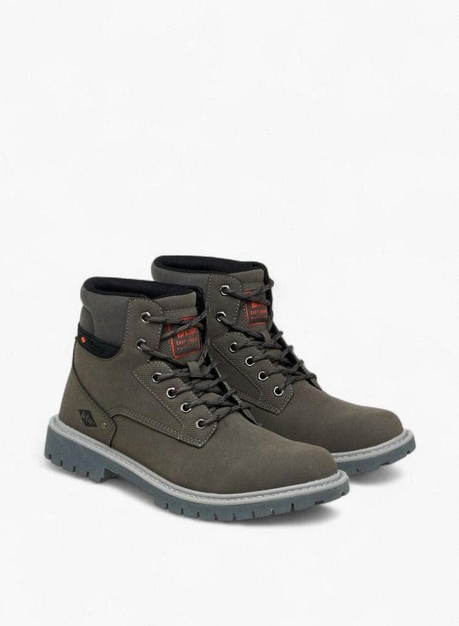 Men's Panelled Lace-Up Ankle Boots — 41 EU