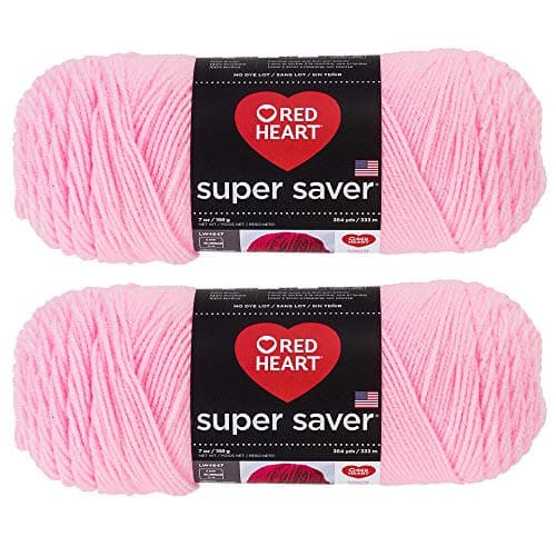 Bulk Buy Red Heart Super Saver 2Pack Petal Pink 7 oz Each Skein