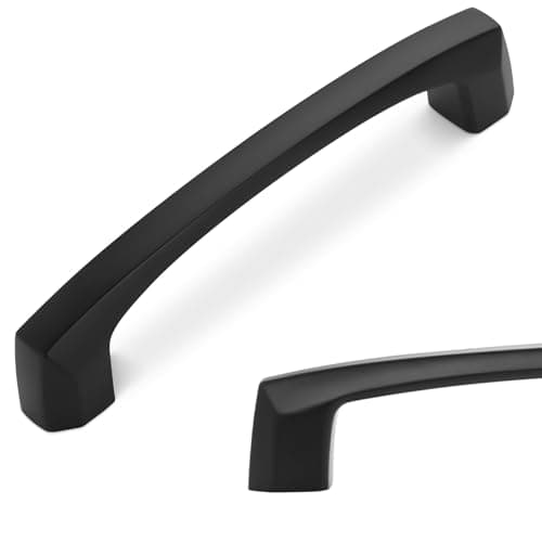 BUKOBYHE 20 Pack 3 Inch76mm Kitchen Cabinet Handles Matte Black Cabinet Pulls Zinc Alloy Drawer Pulls Solid Kitchen Hardware