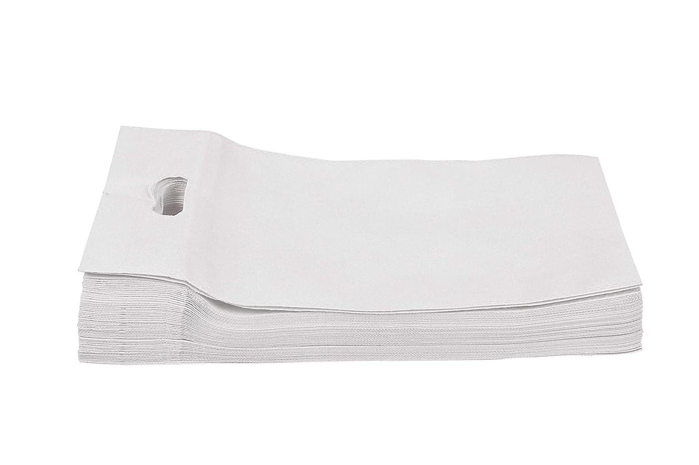 AGRASHRI ENTERPRISES D-Cut, Foldable Carry Bag with Handles, Reusable Cloth Bags for Shopping, Compostable/Biodegradable Grocery Bags (Pack of 50 Piece) (8 * 10 White)
