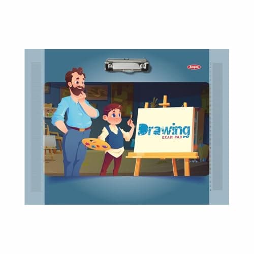 Anupam A3 Extra Large Clipboard – 43 x 32 cm Multiprinted Wooden Drawing Board with Decorative Clip – Design Horizontal Lap Board for Sketching, Art, and Writing Supplies - Trendy Lap Board
