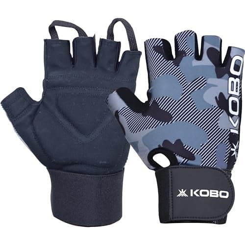 Kobo Gym Gloves WTG-80 for Men and Women, Gloves for Professional Weightlifting, Fitness Training and Workout