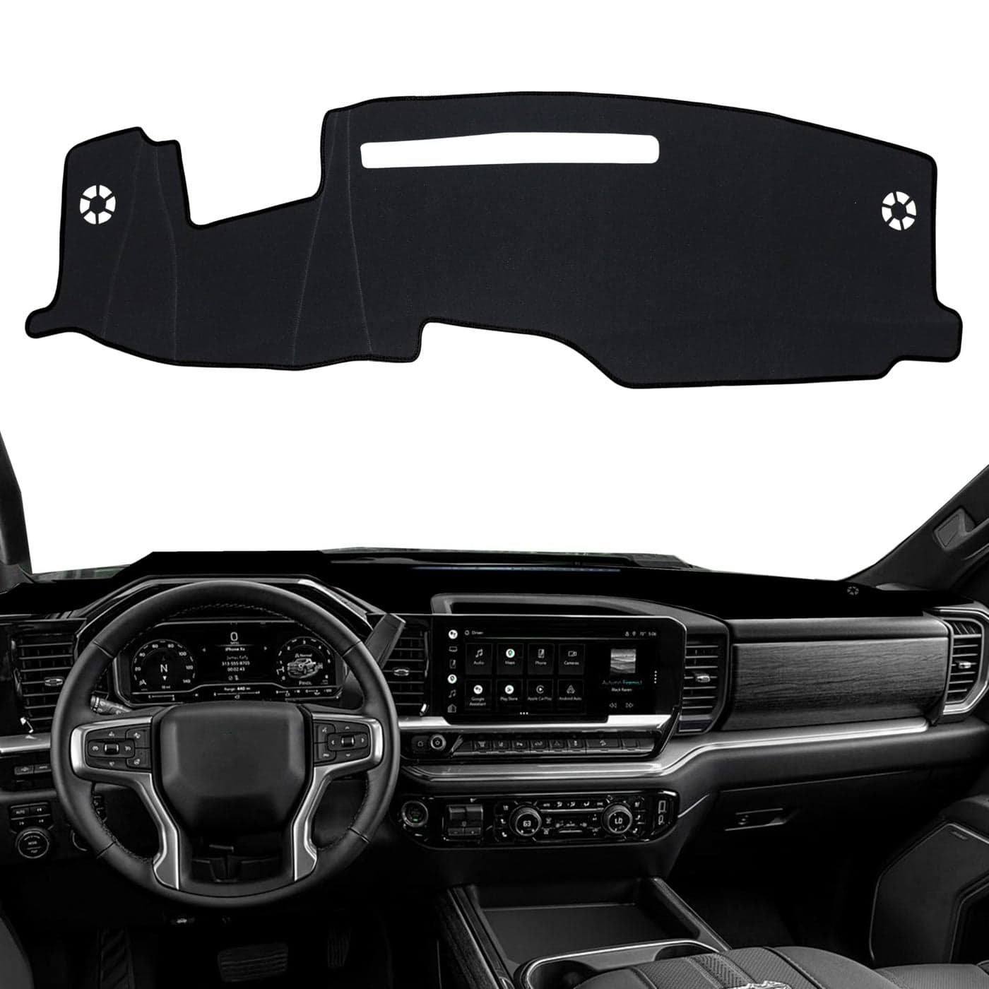 Dash Cover for 20222024 2025 Chevy Chevrolet SilveradoGMC Sierra 1500 Accessories Dashboard Cover Mat for 2024 2025 Silverado Sierra 2500HD 3500HD Center Console Sunshield Carpet Protector Pad