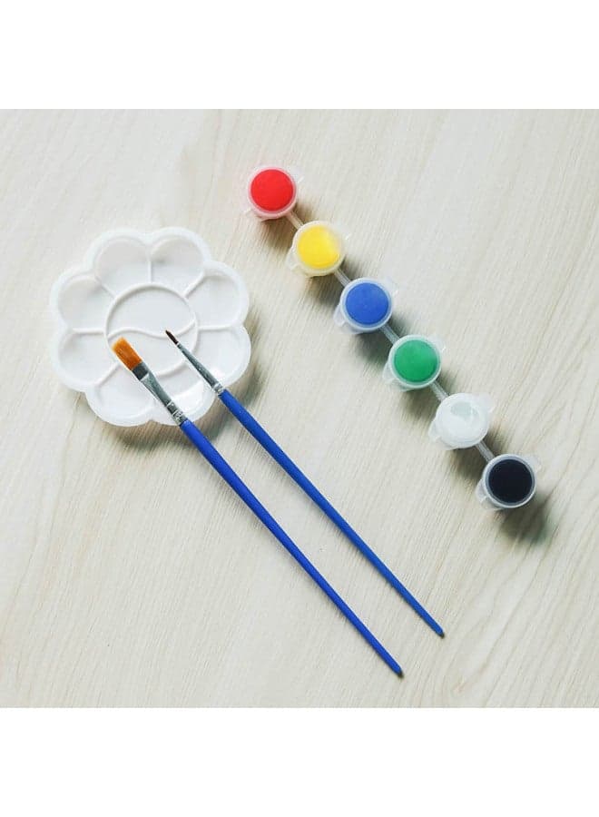 Kindergarten Diy Ceramic Bottle Painted Plain Blank Water Extension Hand Painted White Embryo Children's Parent-child Non-plaster Vase-Color:Painting Three-piece Set
