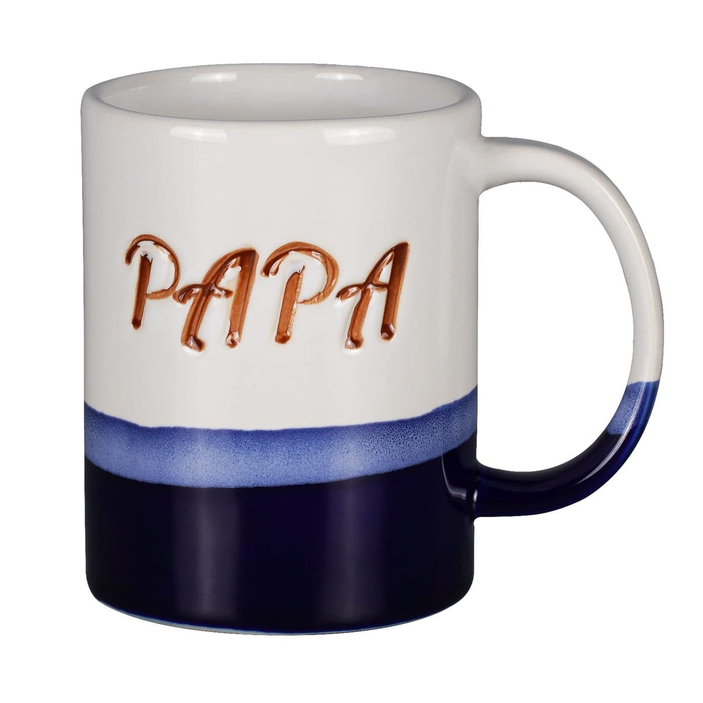 Ceramic Papa Coffee Mug 14 oz Tea Cup Gifts for Dad Husband Man Blue