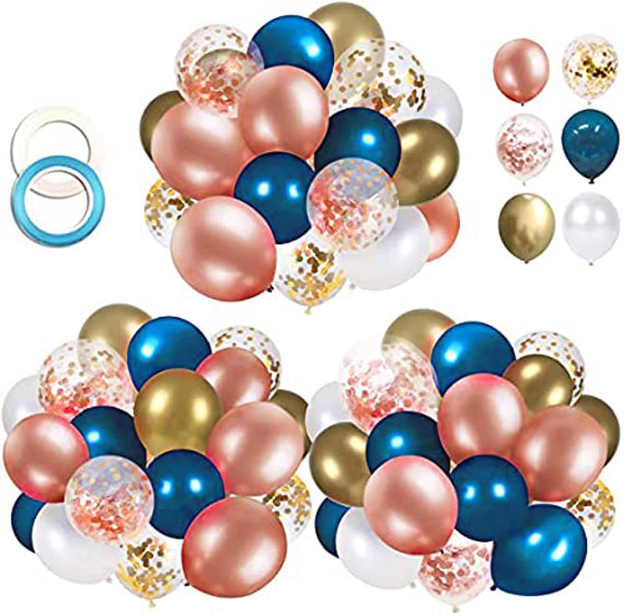 AMFIN® (Pack of 68) Happy Birthday Balloon/Balloon for Birthday/Birthday Decorations for Girls/Decoration for Birthday/Balloon Confetti Balloon/Balloon for Confitte Balloon