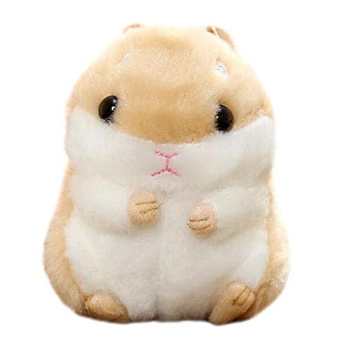 AngelGift Cuddly Hamster Soft Stuffed Animals Cushion Toy Doll 4 10cm Mouse Plushie Toys Best Birthday Gifts for The Children Kids Baby Toys Khaki