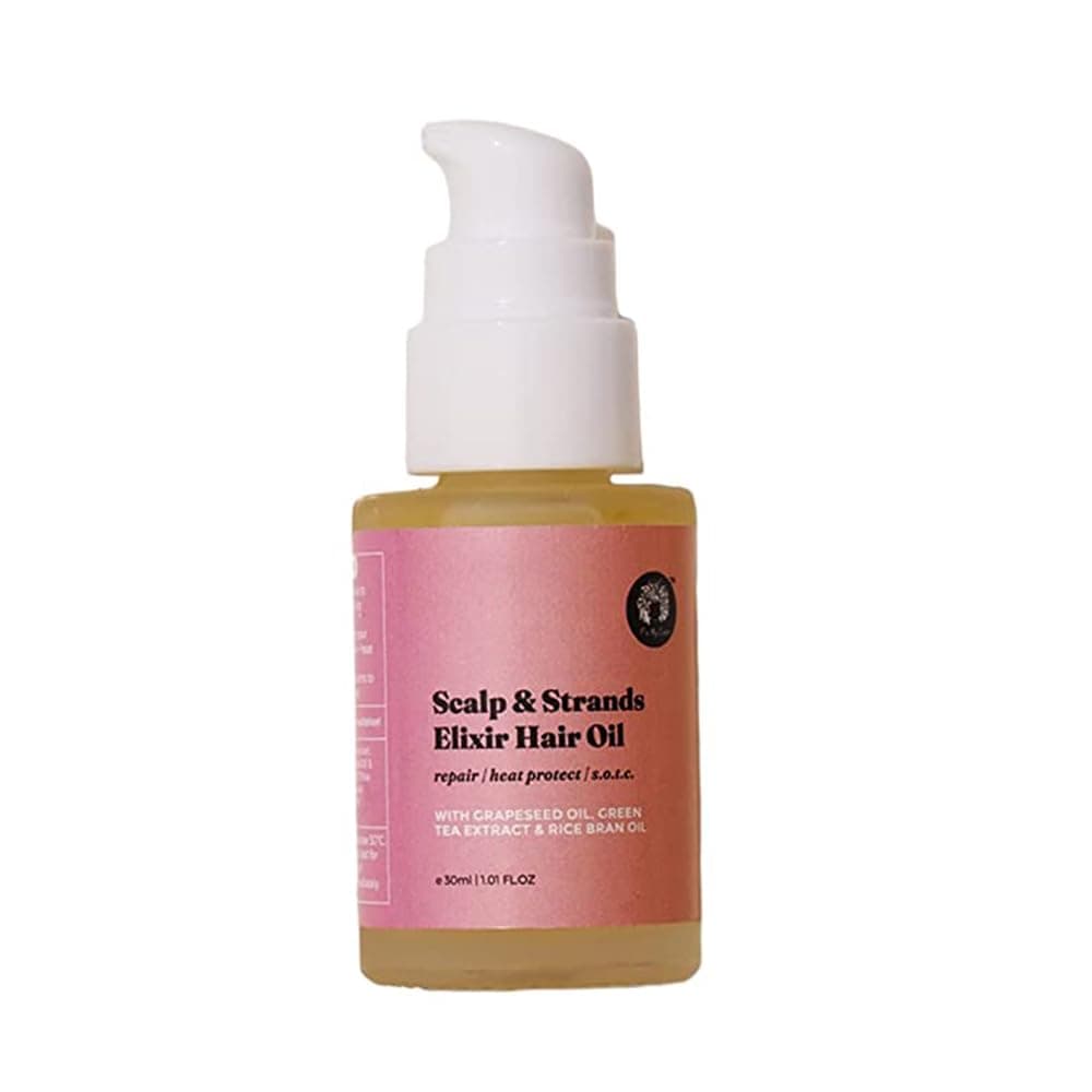 Fix My Curls Scalp Strands Elixir Hair Oil Revitalize Protect 2In1 Serum and Oil for Curlywavy Hair Lightweight Hydration Shine Enriched with Golden Seaweed Retinol Heat Protection 30ml