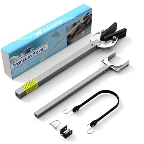 SDSNTE Adjustable Transom Saver from 23 to 35 Inches, Boat Motor Support with Heavy-Duty Composite Head Holds Engine, Roller and Trailer Mounts