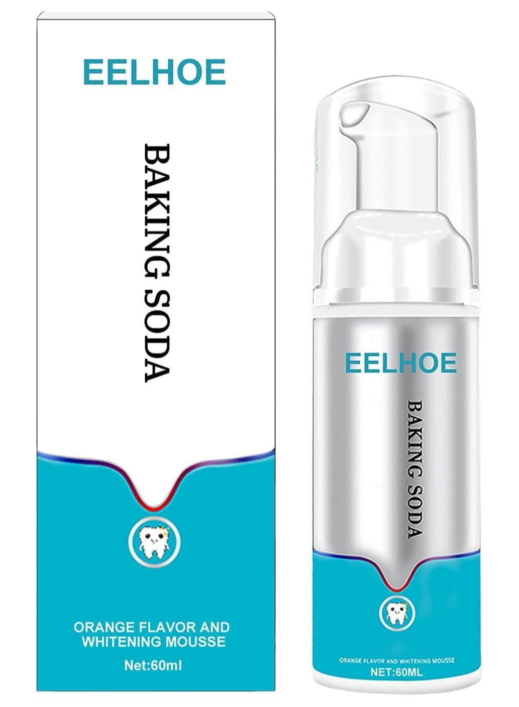 60ML Baking Soda Teeth Cleaning Mousse Deep Cleaning Foam Toothpaste Stains Removal Fresh Breath Tooth Whitening Mousse