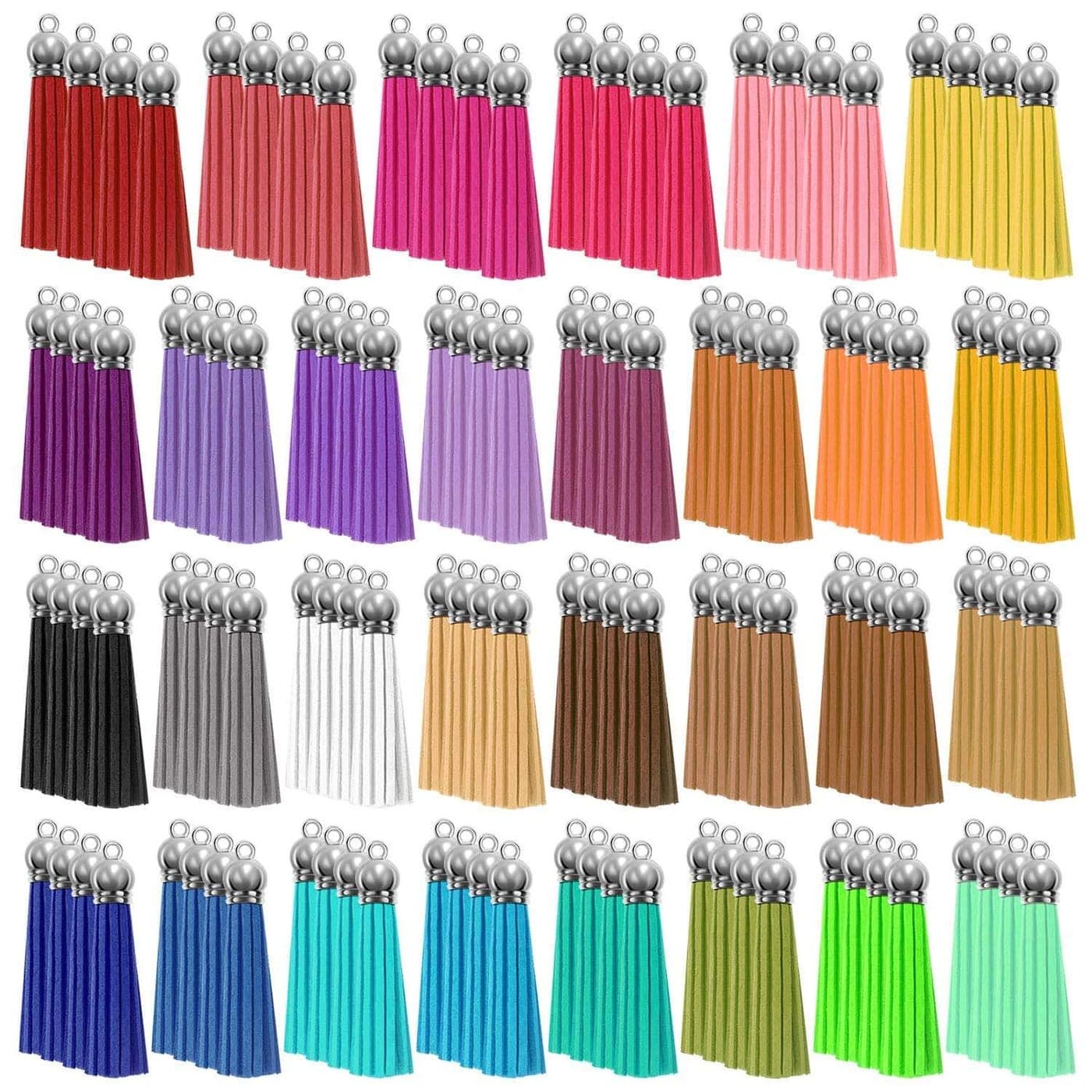 Tassels Paxcoo 240Pcs Keychain Tassels Bulk for Jewelry Making and Crafts Keychain Making Charms Supplies for Acrylic Blank Keychains Bracelets and Jewelry Making
