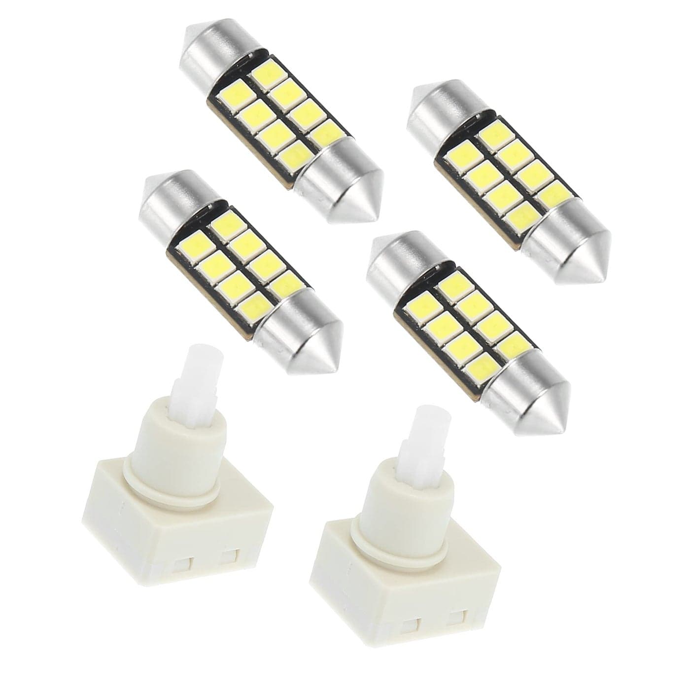 ACROPIX Dome Lamp Interior Light Roof Map Light Front Dome Lamp Switch Kit Fit For Honda Accord with 4 LED Bulbs Pack of 2 White