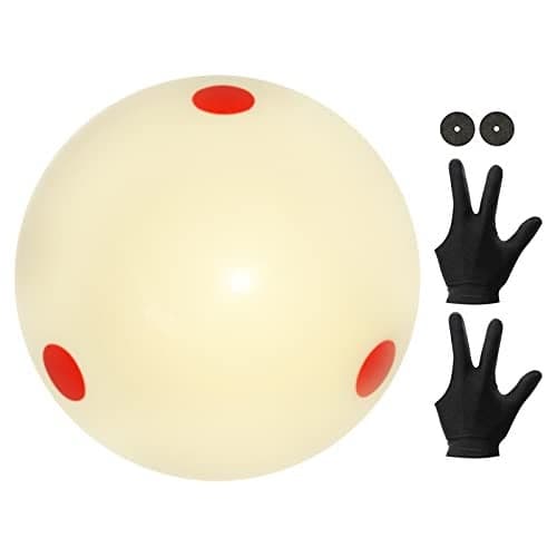 HEYLEAYAR Pro-Cup Pool Cue Ball 2-1/4 Inch,Standard Pool Ball Billiard Cue Ball with 6 Red Dots,Pool Table Accessories for Billiards Game