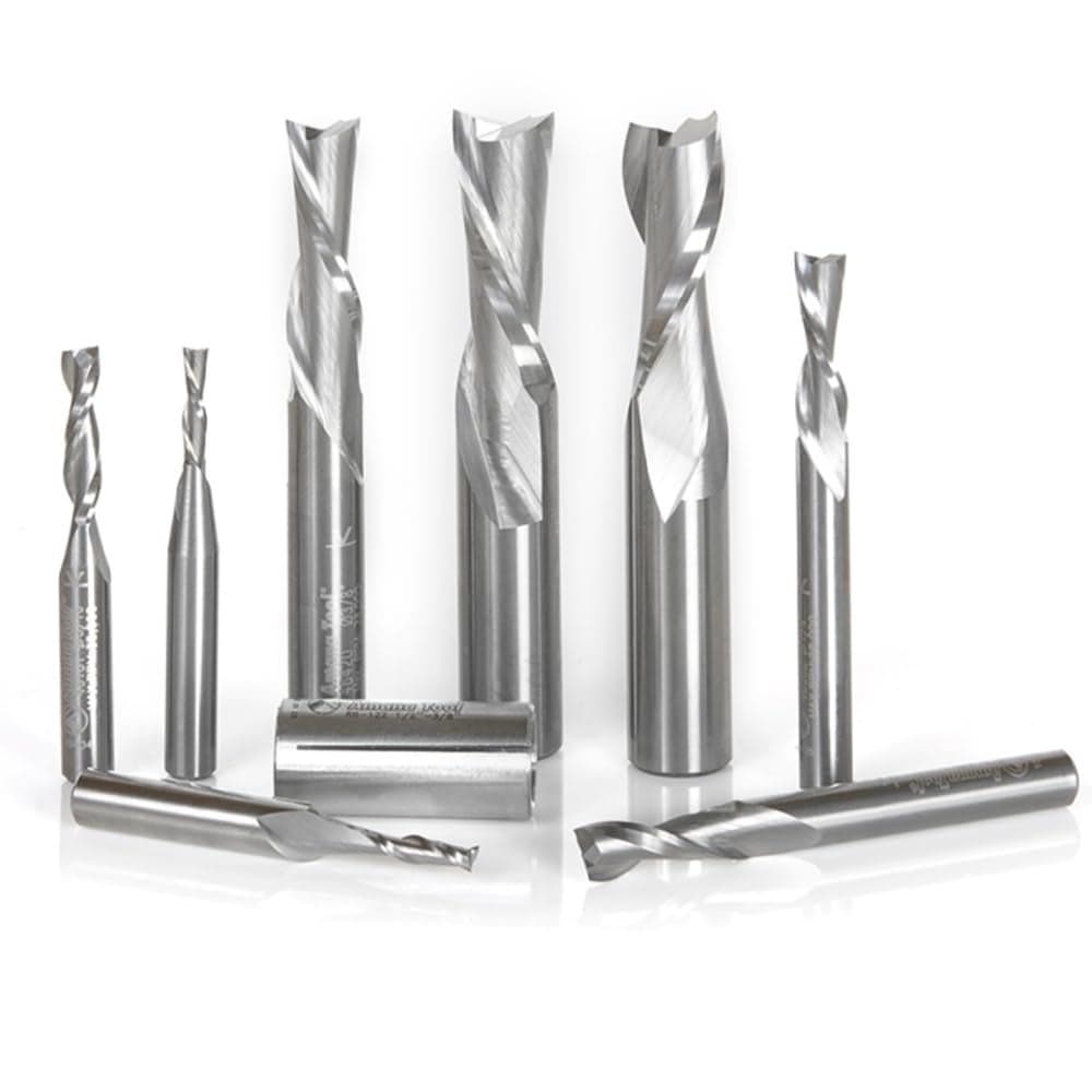 Amana Tool AMS125 8Piece Up DownCut Spiral CNC Router Bit Collection