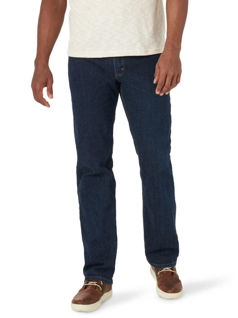 Wrangler Authentics Mens Regular Fit Comfort Flex Waist Jean Dark Indigo 34W x 30L